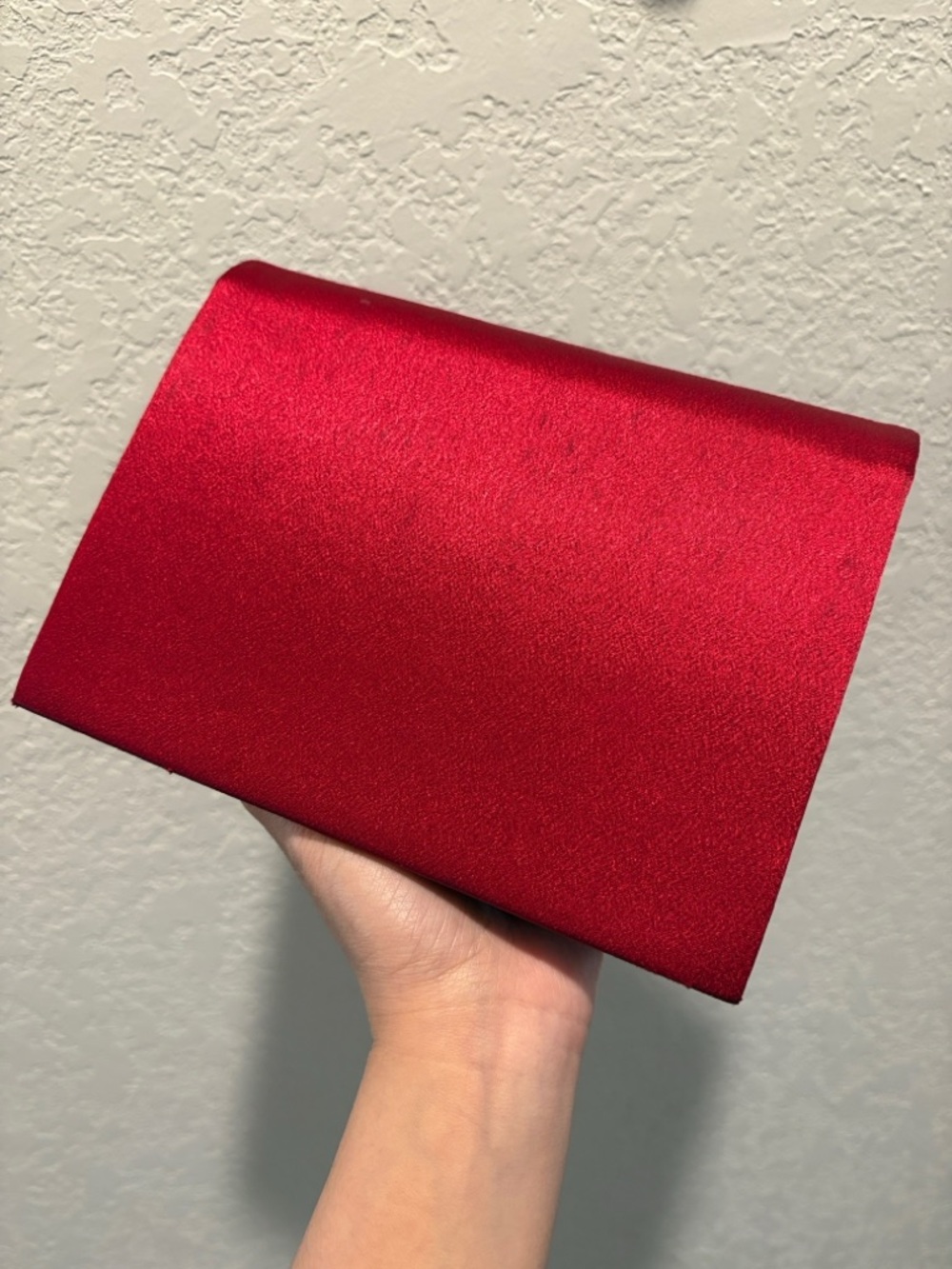 Yves Saint Laurent Red Satin
Bow Clutch with Crystal Accent - Picture 2 of 15
